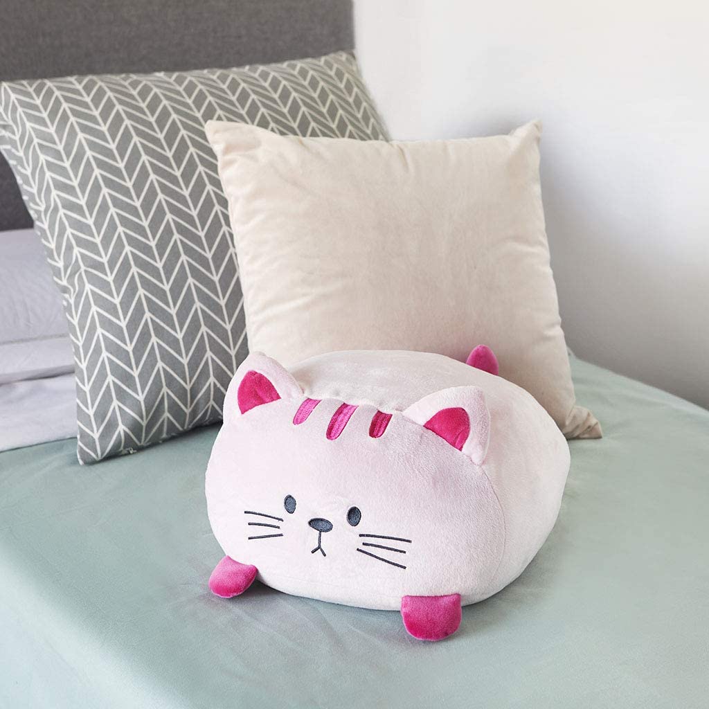 Kitty pillow pink color soft and very soft cat shape Balvi